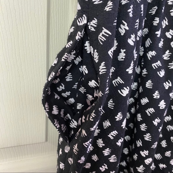 Vintage Starting Point 80s Squiggle Pattern Black & White Pockets Jumpsuit - Picture 10 of 12